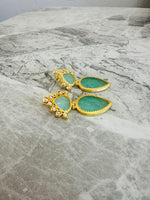 Green Pastel Gemstone Earrings