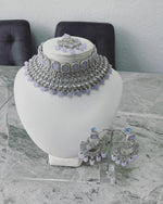 Lilac and Silver Stunning necklace set