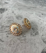 Classic Gold/Blue Earrings