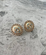 Classic Gold/Blue Earrings