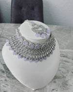 Lilac and Silver Stunning necklace set