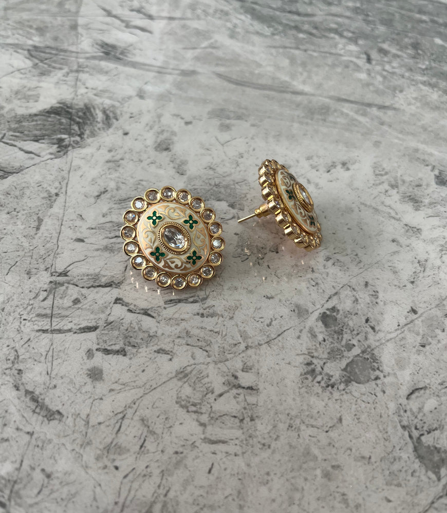 Classic Gold/Green Earrings