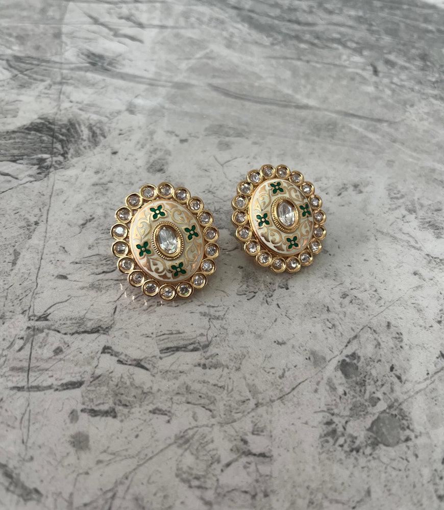 Classic Gold/Green Earrings