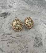 Classic Gold/Green Earrings