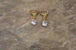 Gold Crystal Drops Earrings