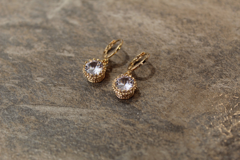 Timeless Gold Diamond Earrings