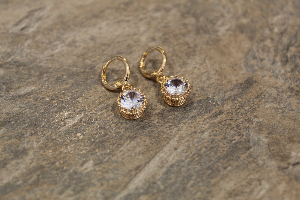 Timeless Gold Diamond Earrings